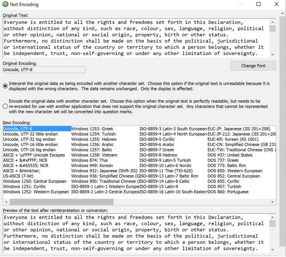Saving with a specific encoding in EditPad Lite