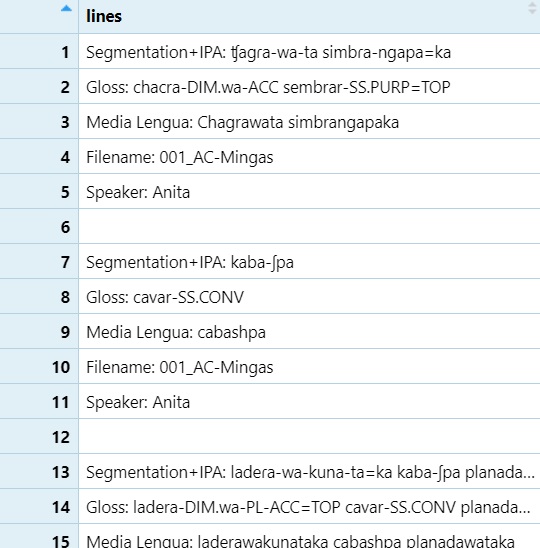 Import text data using readLines