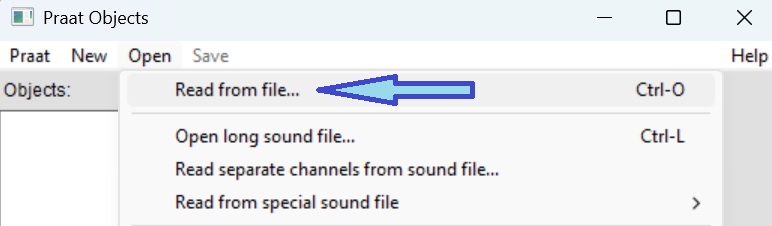 read a file into Praat
