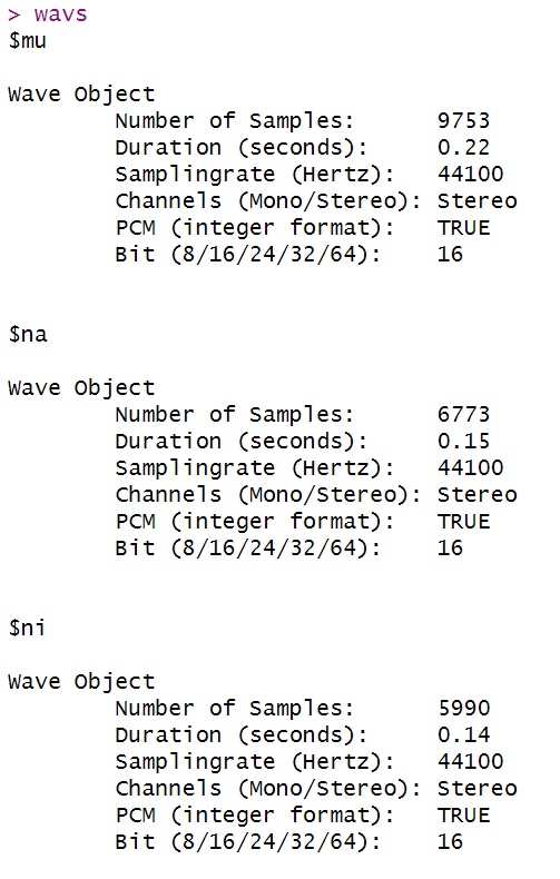 wave files associated with munani